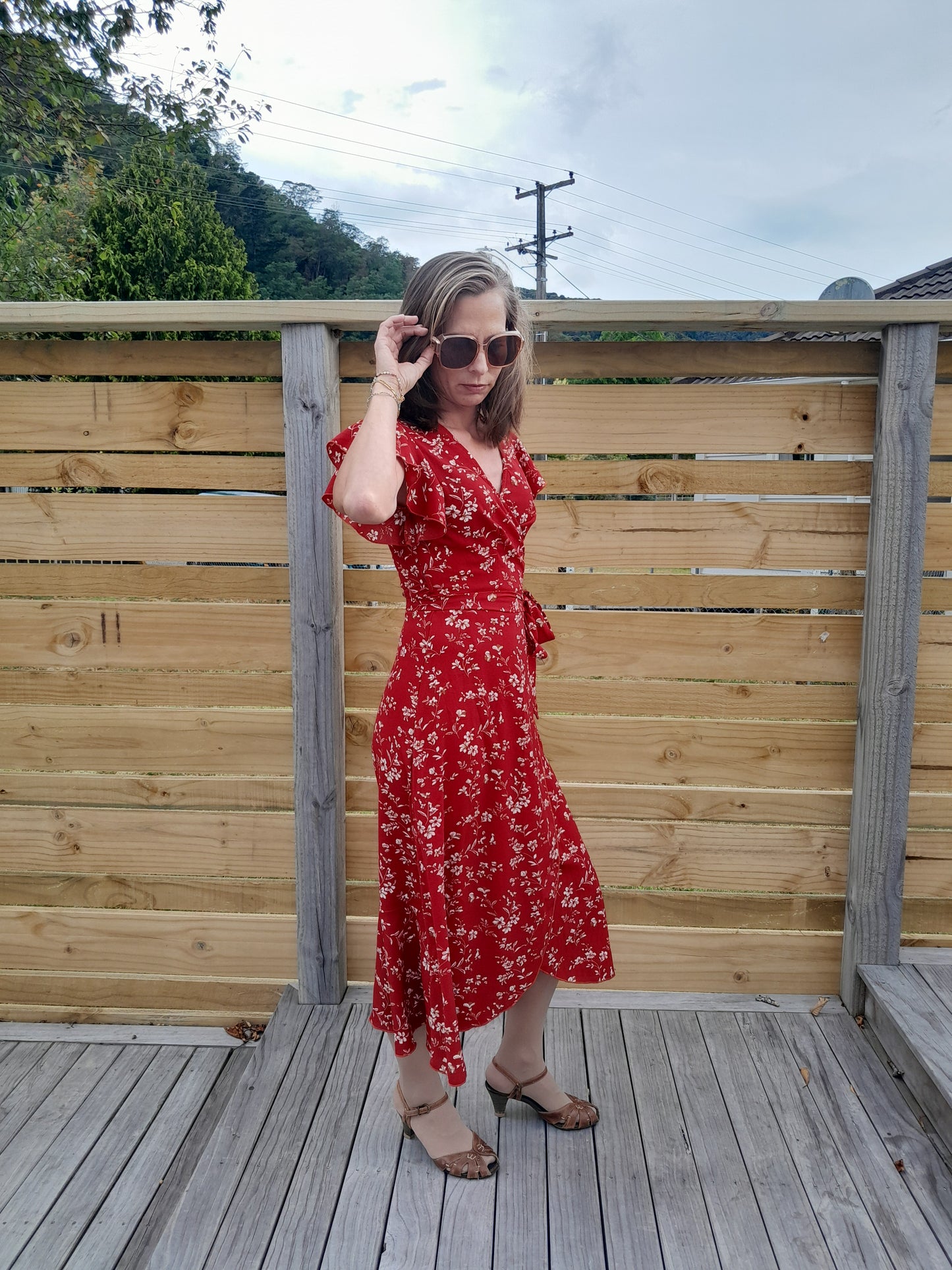 Burgundy Wrap Dress