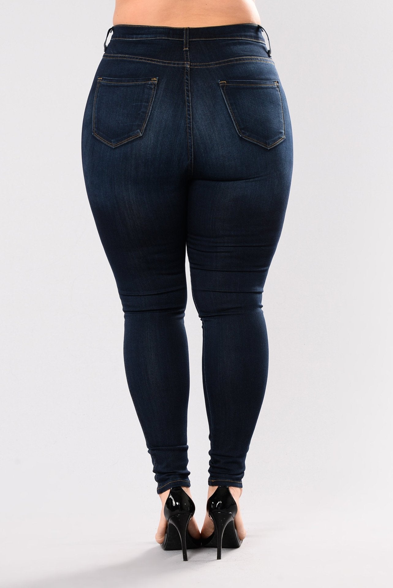 High Waist Stretch Slim Denim