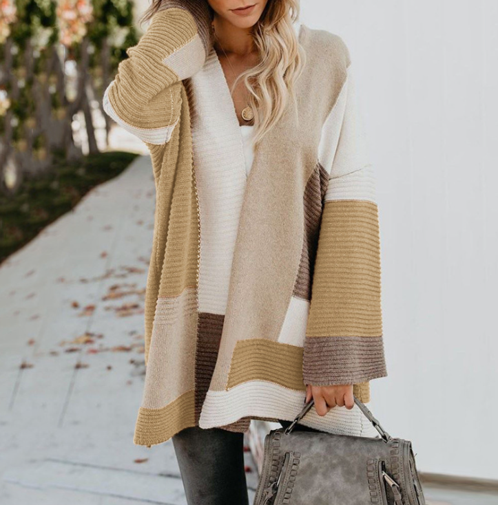 Loose Geometric Open Sweater