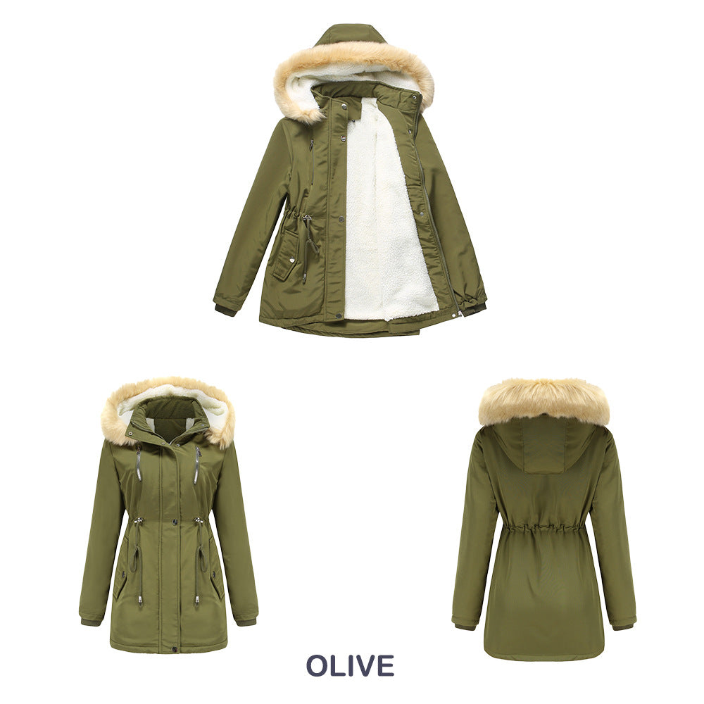 Cotton-Padded Coat w/ Removable Hood