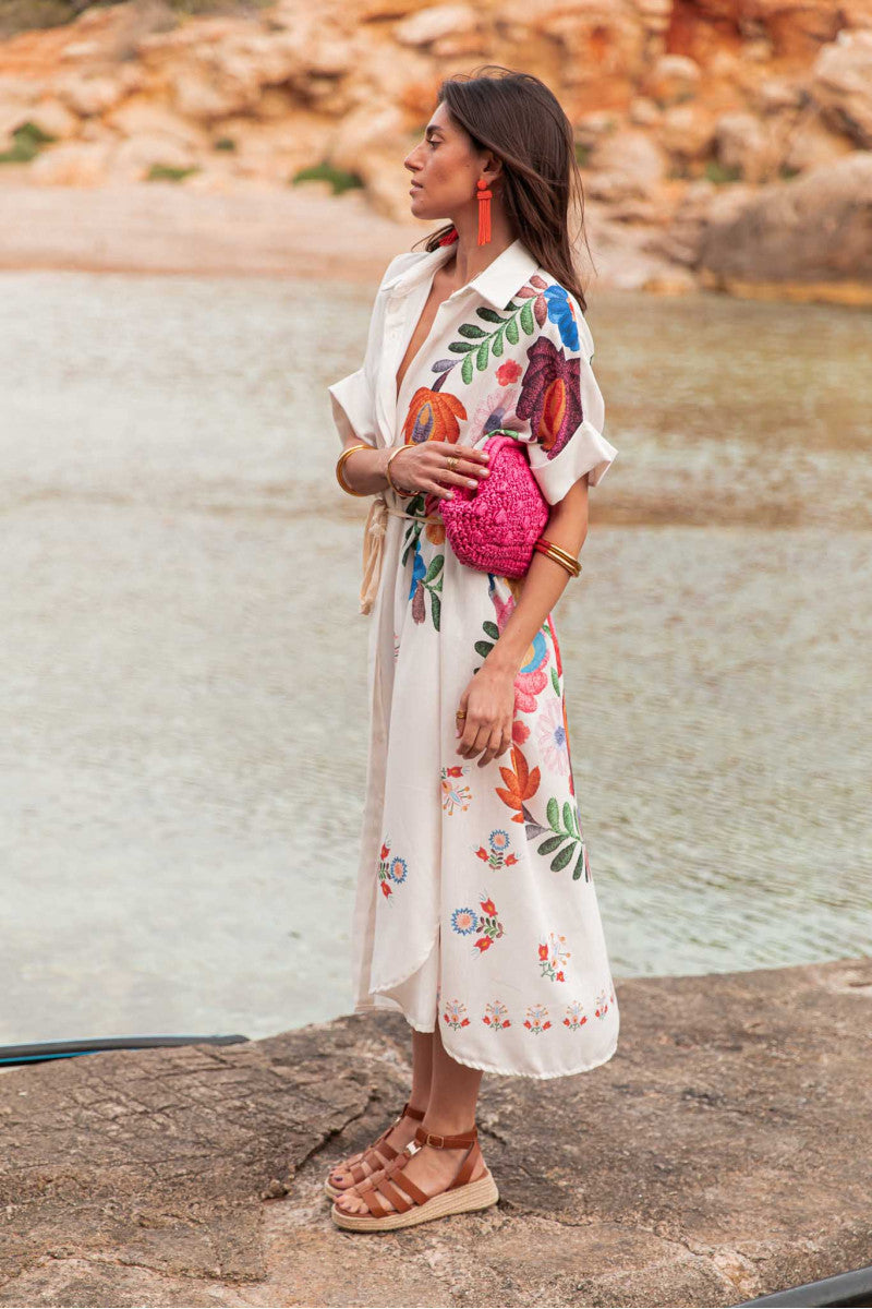 Casual Beach Dress Seaside Vacation Robe