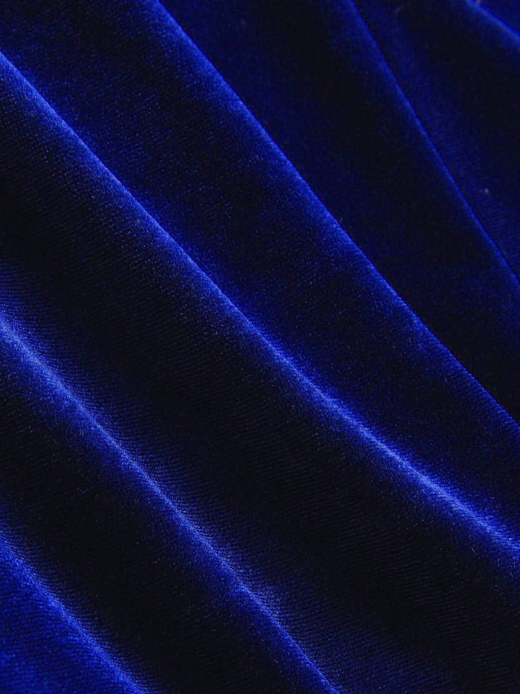 Robe fourreau bleue à col en V Robe Pleuche française élégante