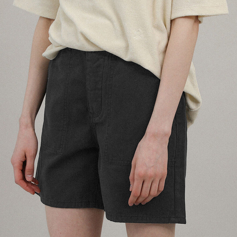 High Waist Straight Shorts