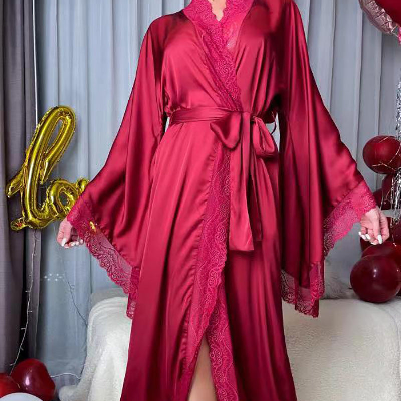 Satin Lace Romantic Luxury Robe