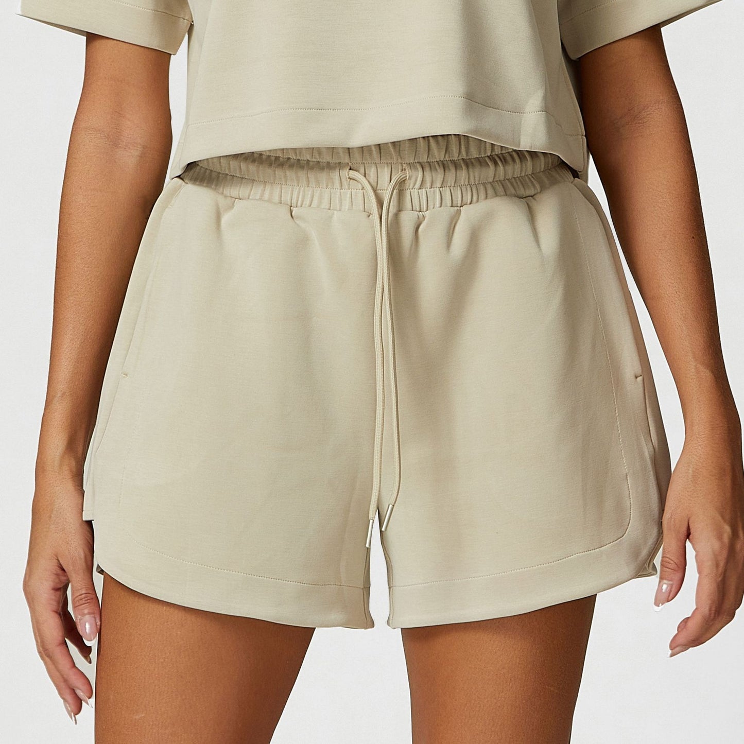 Stone Washed Workout Top & Shorts