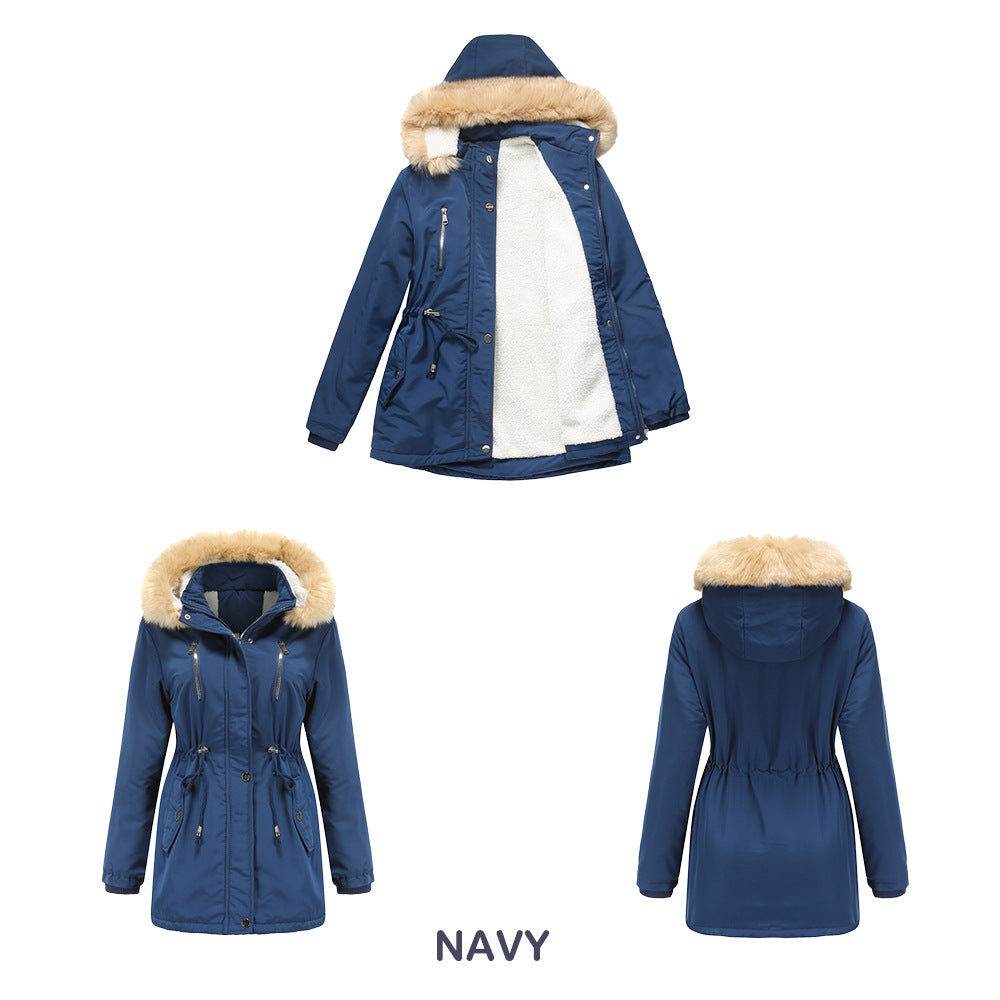 Cotton-Padded Coat w/ Removable Hood