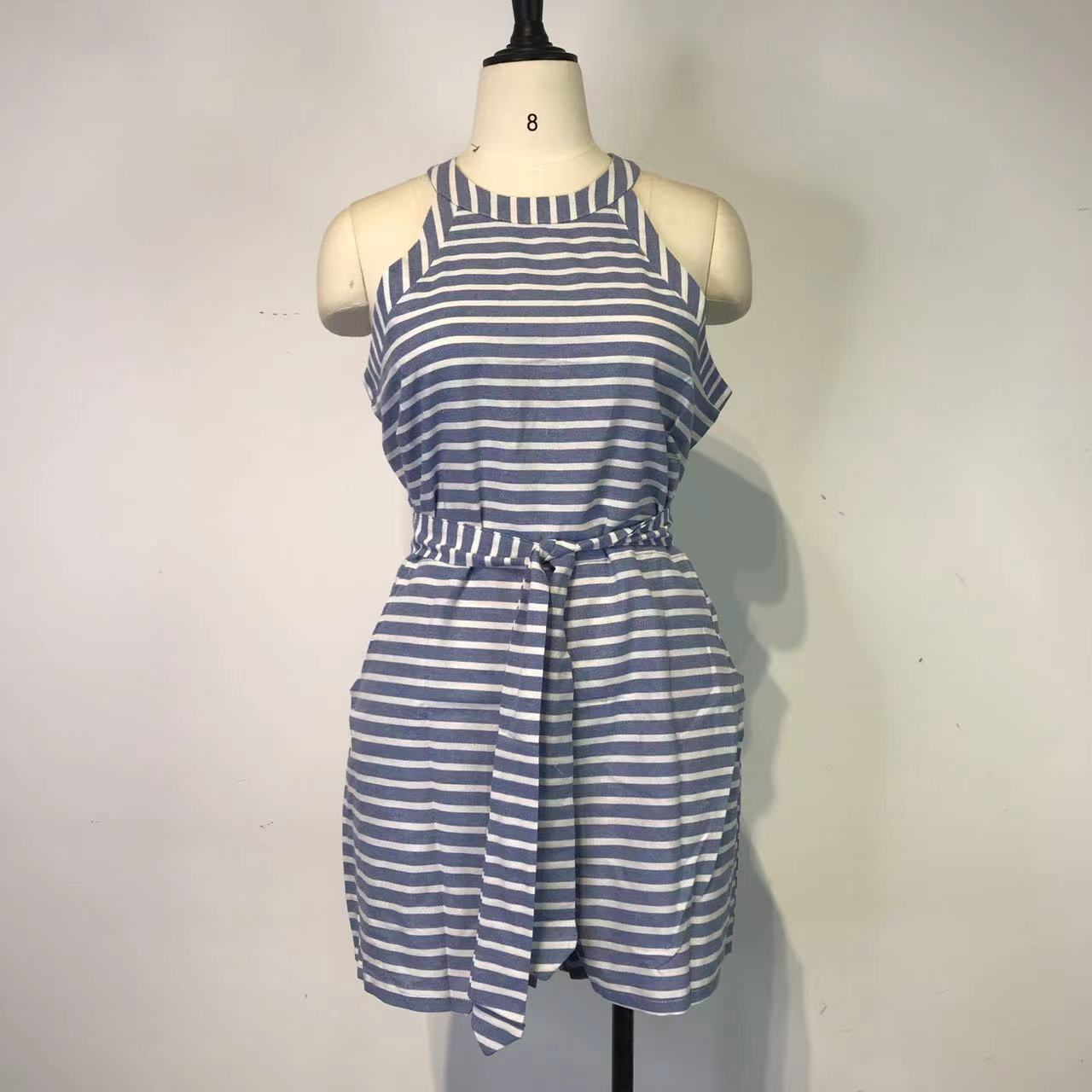 Striped Halter Romper