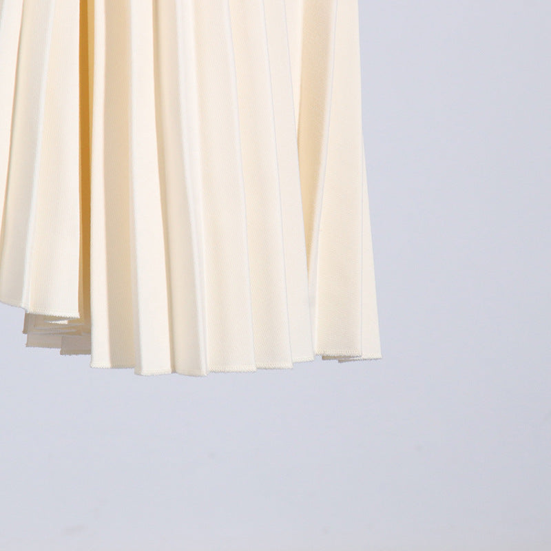 Ivory Vintage Court Cutout Pleated Dress
