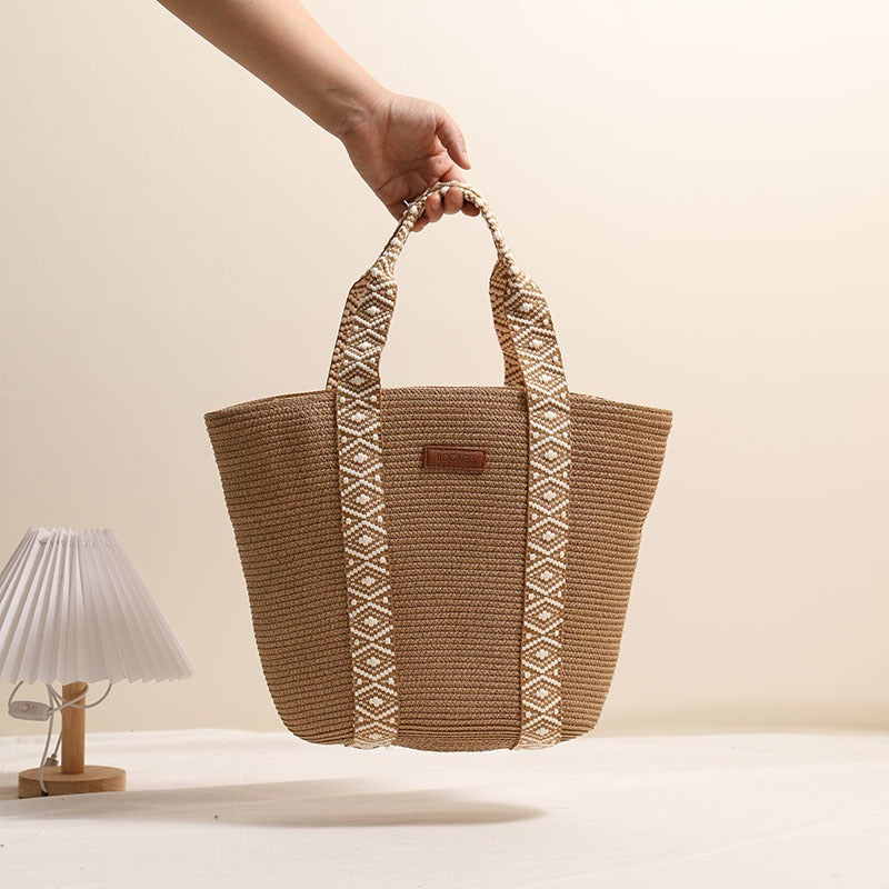 Large Capacity Straw Tote