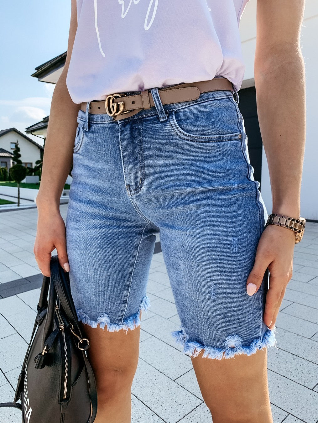 Summer Denim Frayed Hem