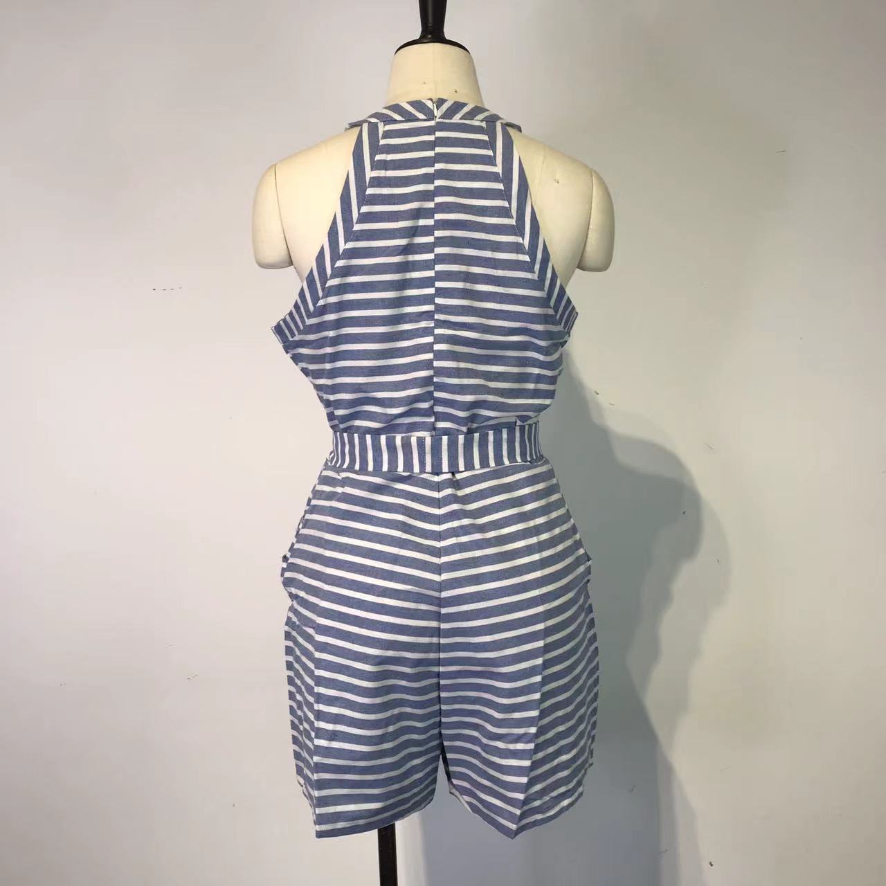Striped Halter Romper