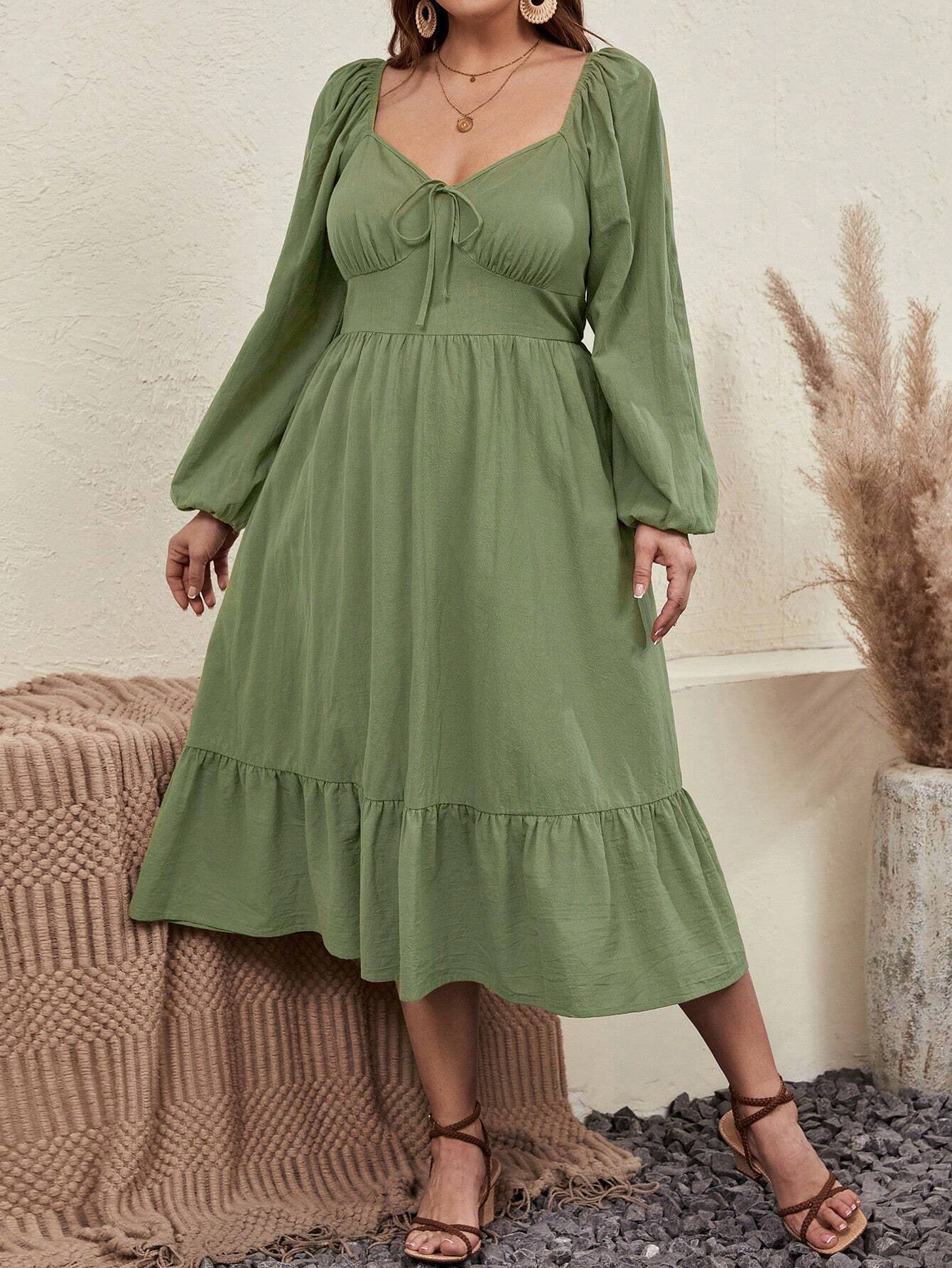 Olive Sweetheart Dress