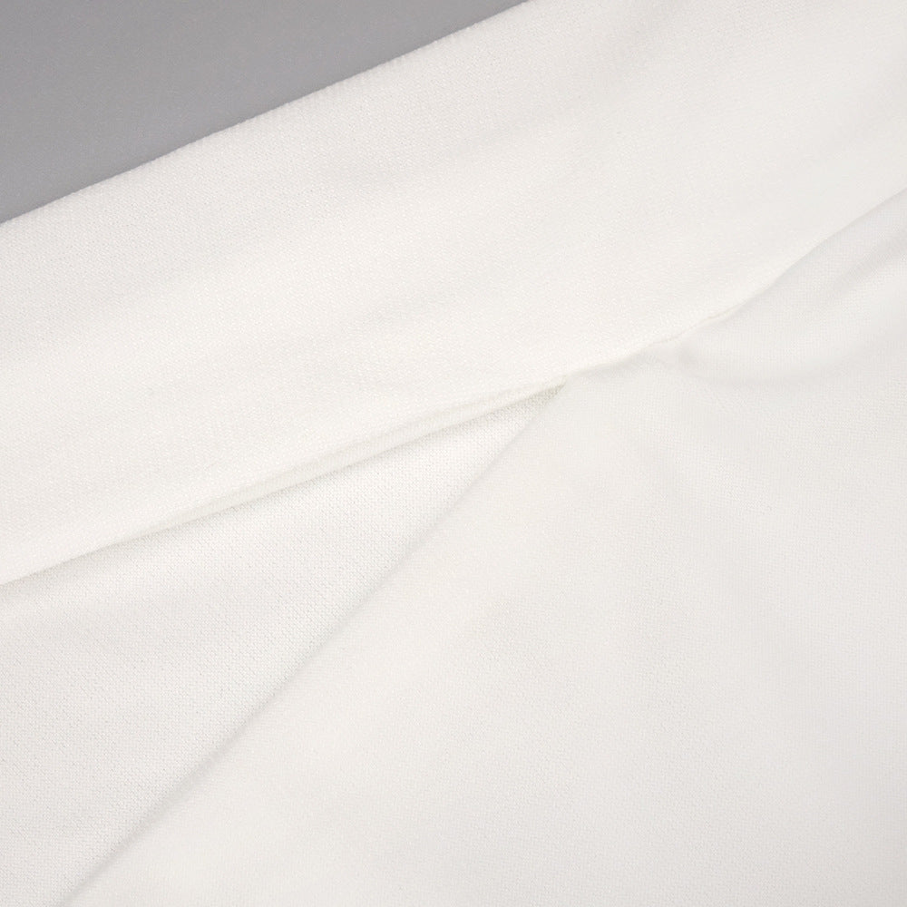 White Summer Asymmetric Maxi Split Dress
