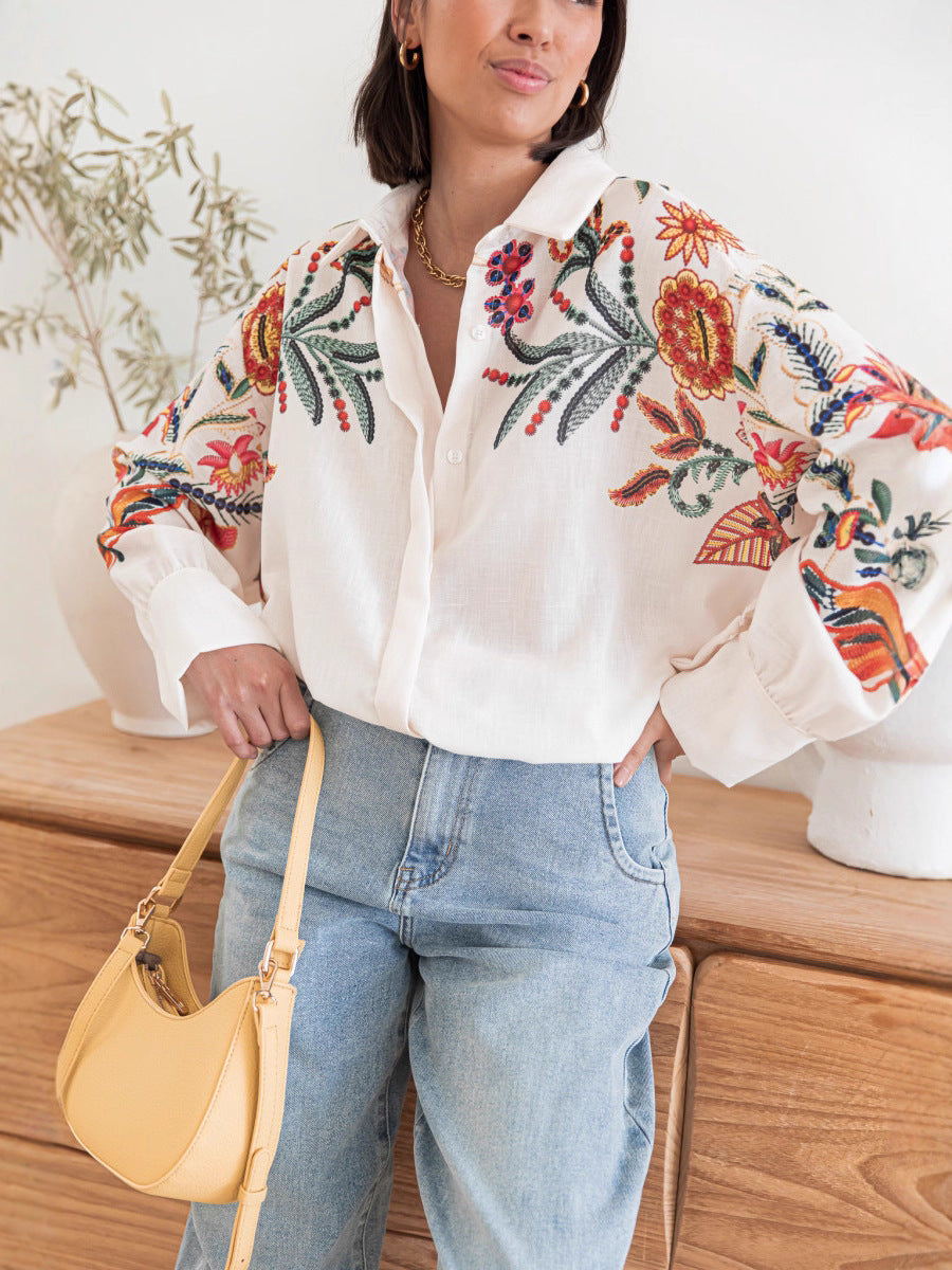 Loose Casual Button-down Shirt