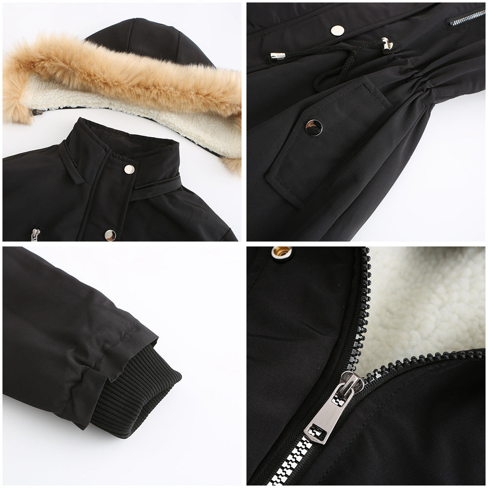 Cotton-Padded Coat w/ Removable Hood