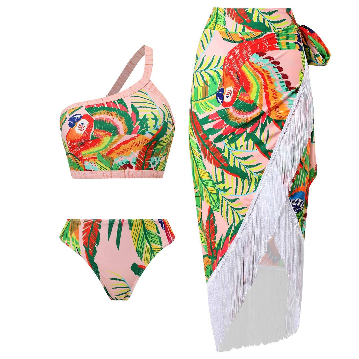 Retro Three Piece Swimsuit Set