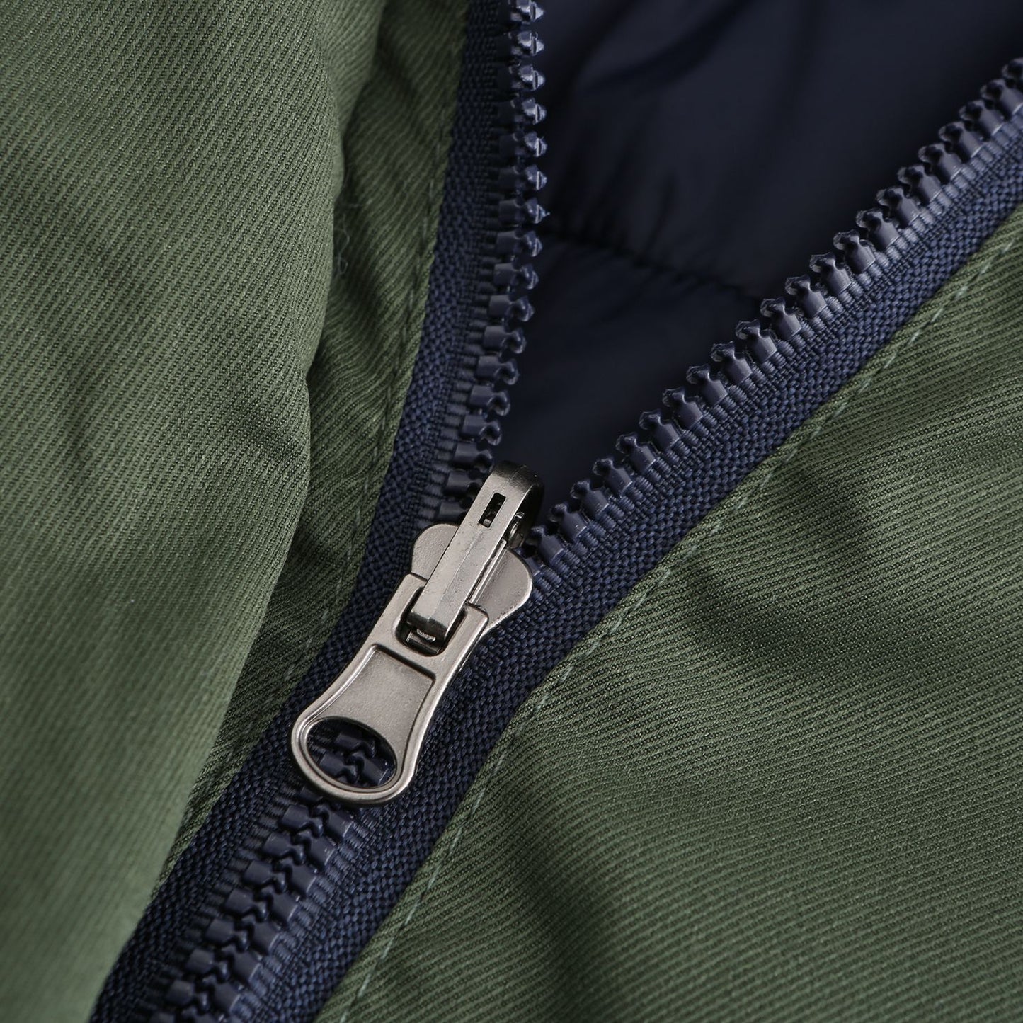 Double Sided Cotton Padded Coat w/ Detachable Hood