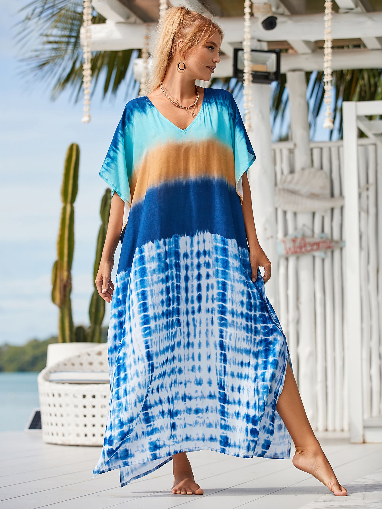 Printed Casual Dress Coverup