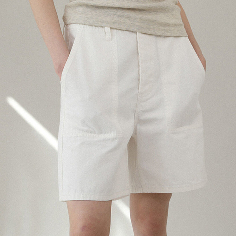 High Waist Straight Shorts