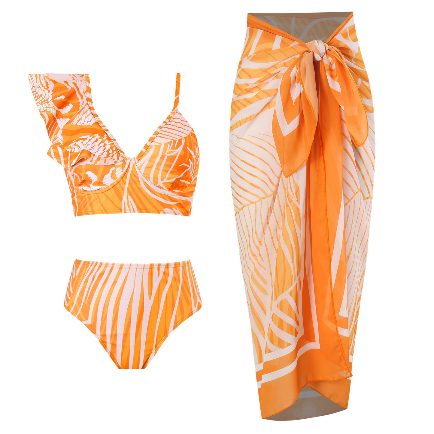 Printed Bikini Swimsuit Set
