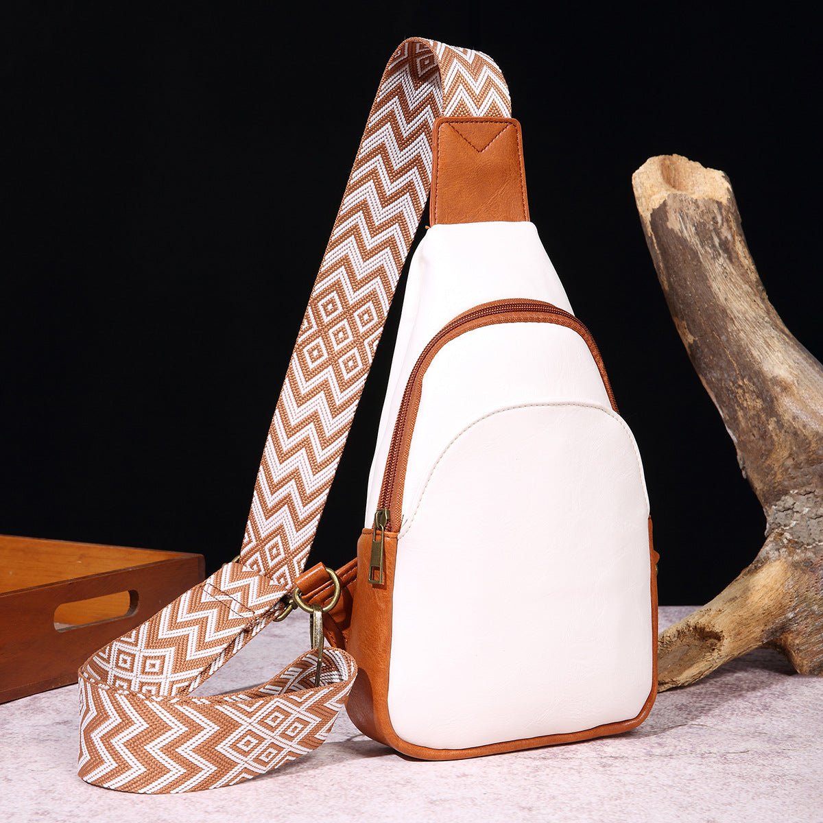 Brown and White