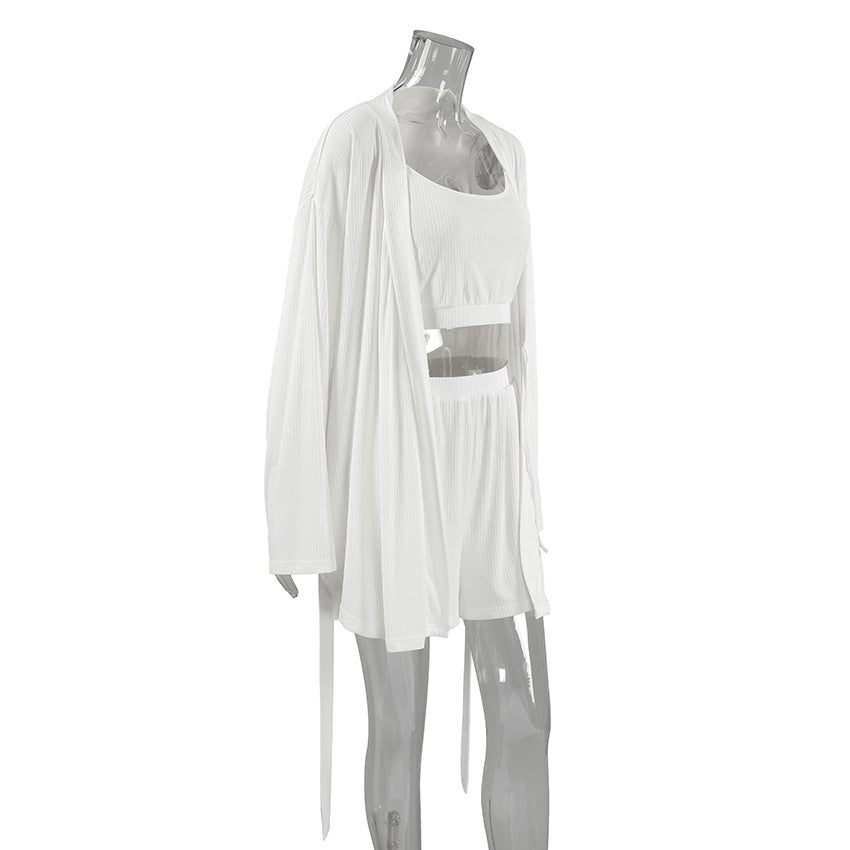 Knitted Three Piece Pajama Set