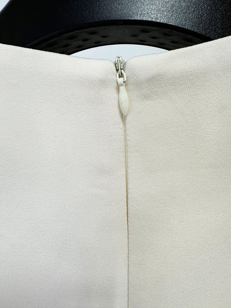 Beads & Diamond Long Sleeve Dress