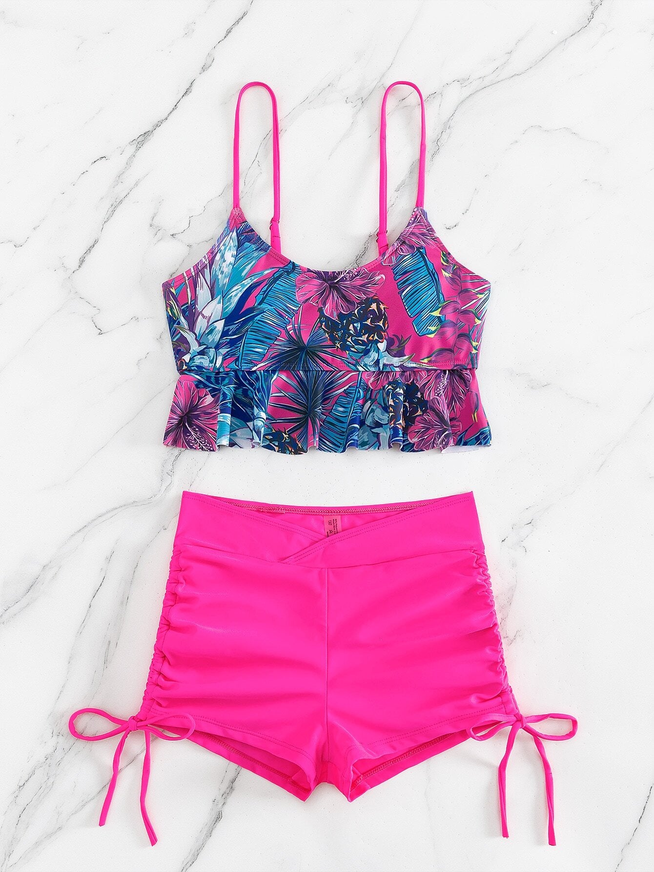 Tropical Boy Shorts Bikini