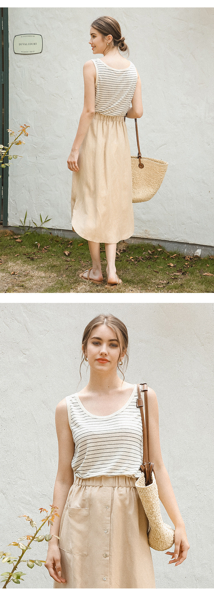 French Striped Linen Top