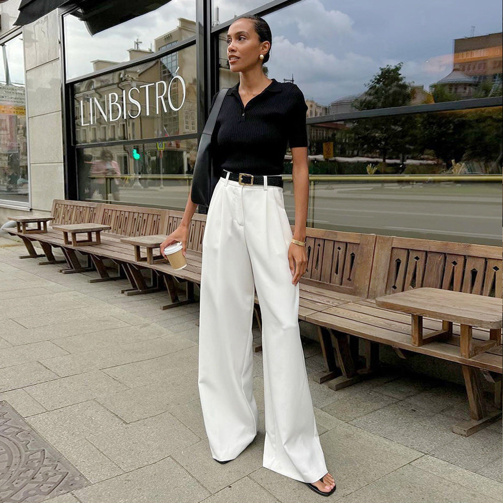 Pure White Wide Trousers