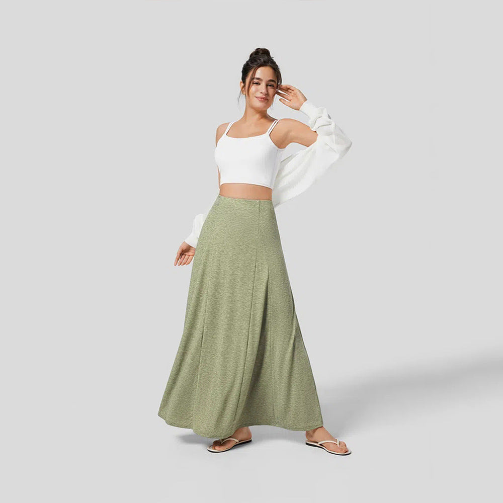 Green Jersey Maxi Skirt