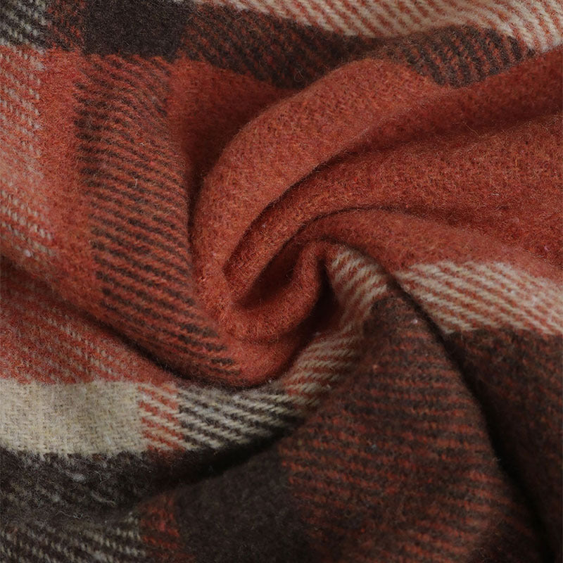 Sleeveless Collared Mid Length Plaid Vest