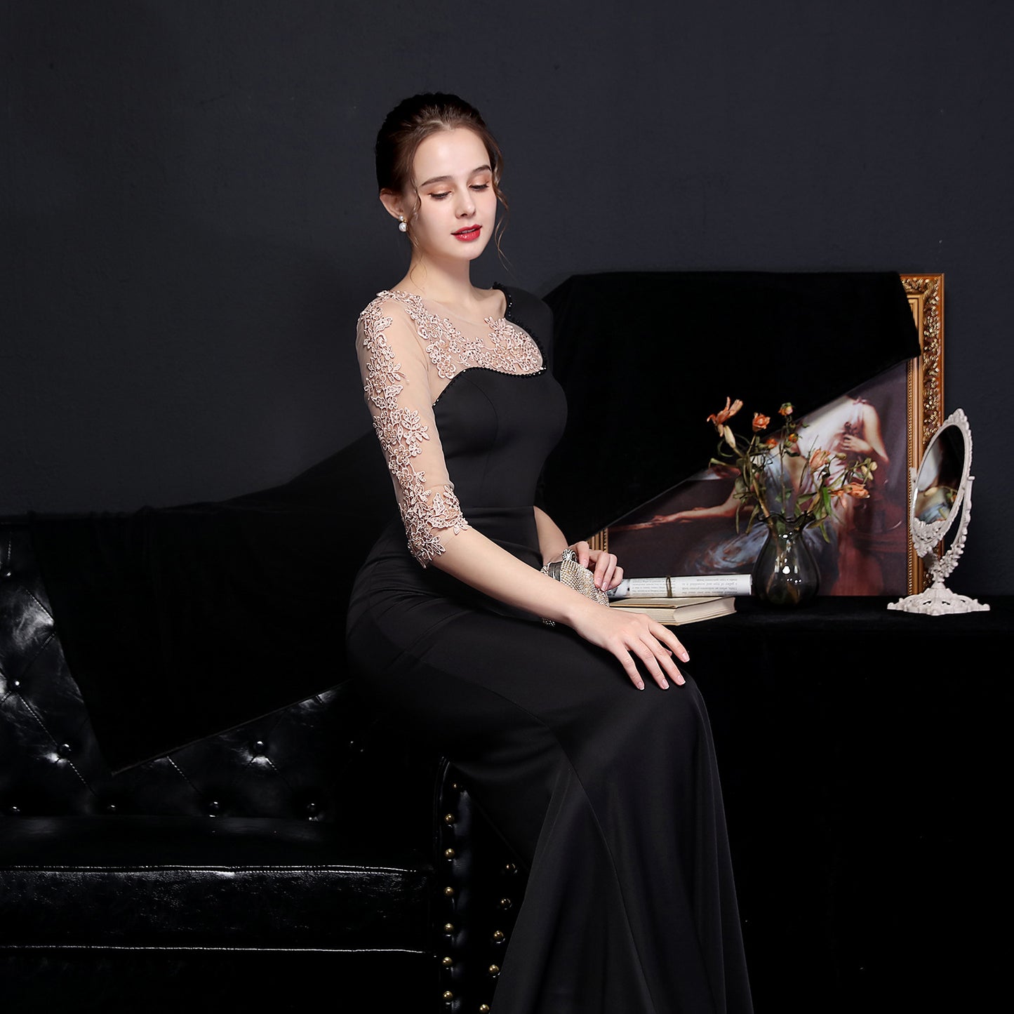 Diamond Fishtail Evening Dress