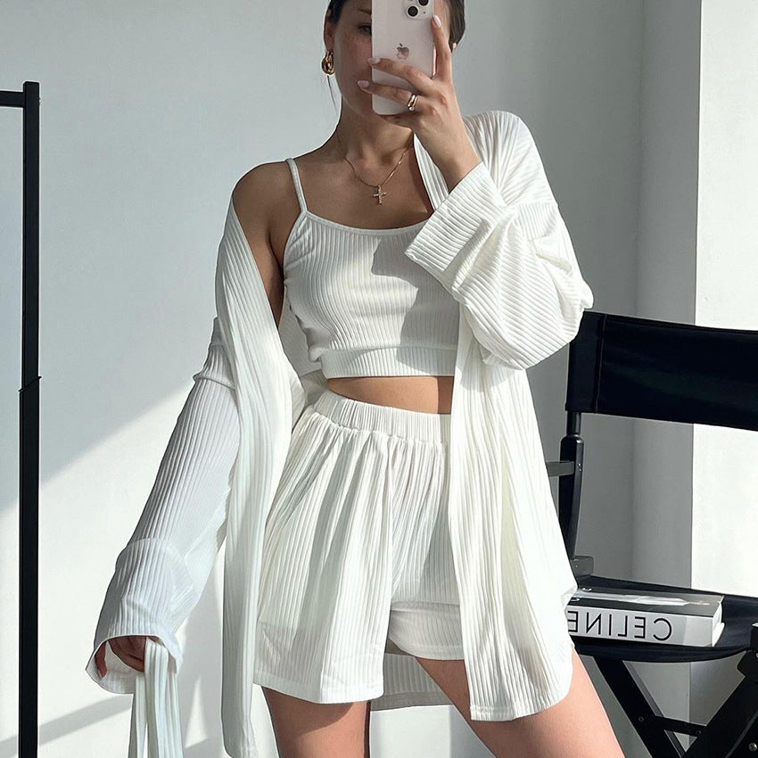 Knitted Three Piece Pajama Set
