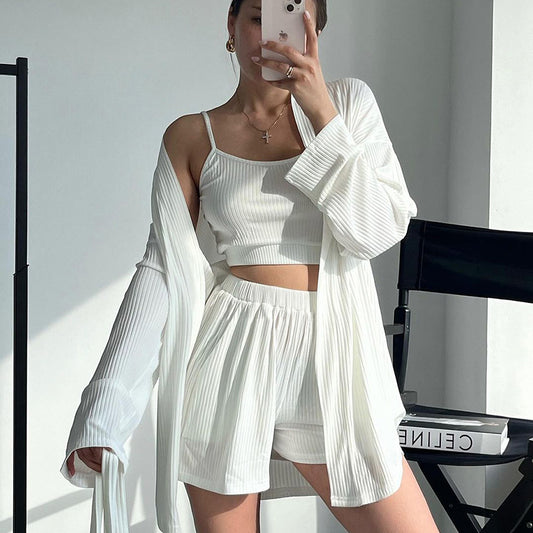 Knitted Three Piece Pajama Set