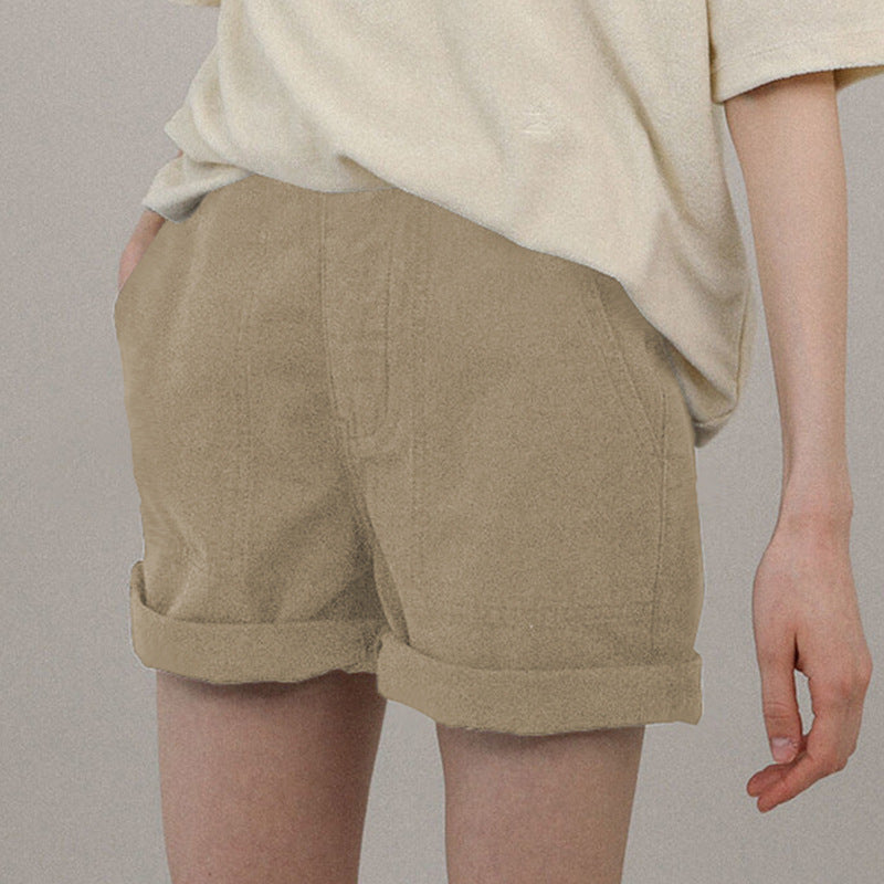 High Waist Straight Shorts