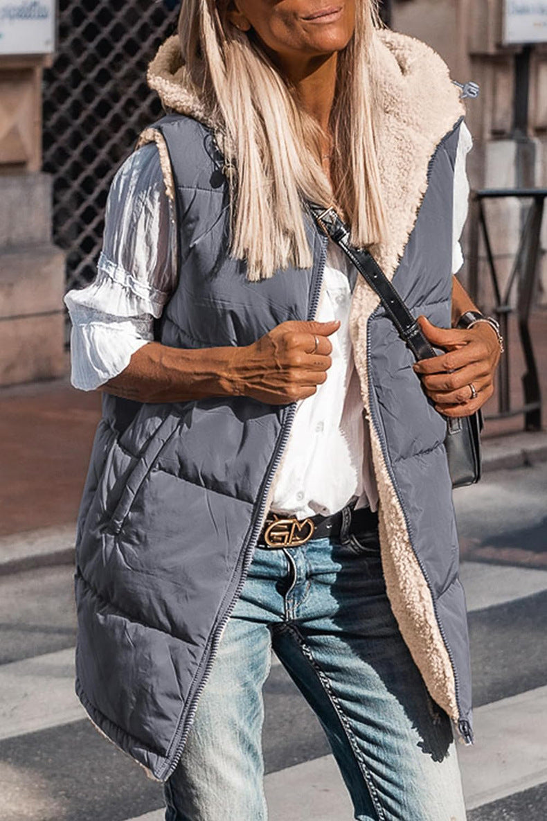 Cotton Padded Mid Length Vest