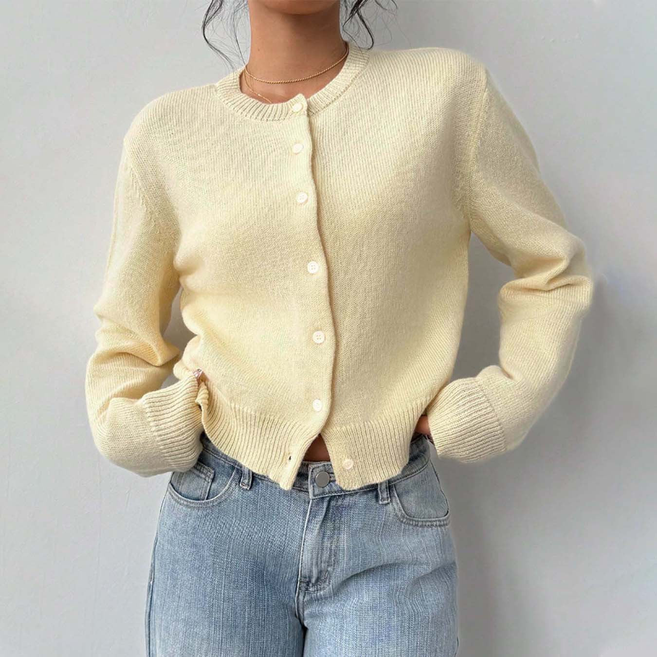 Soft Yellow Cardigan