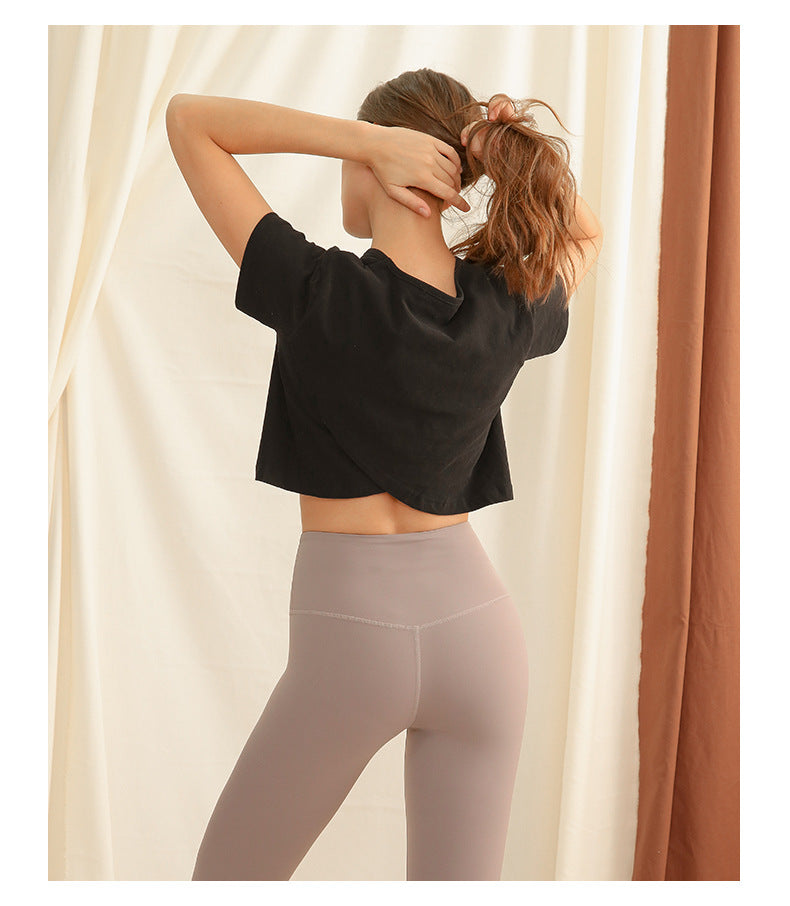 Cropped Cotton T shirt