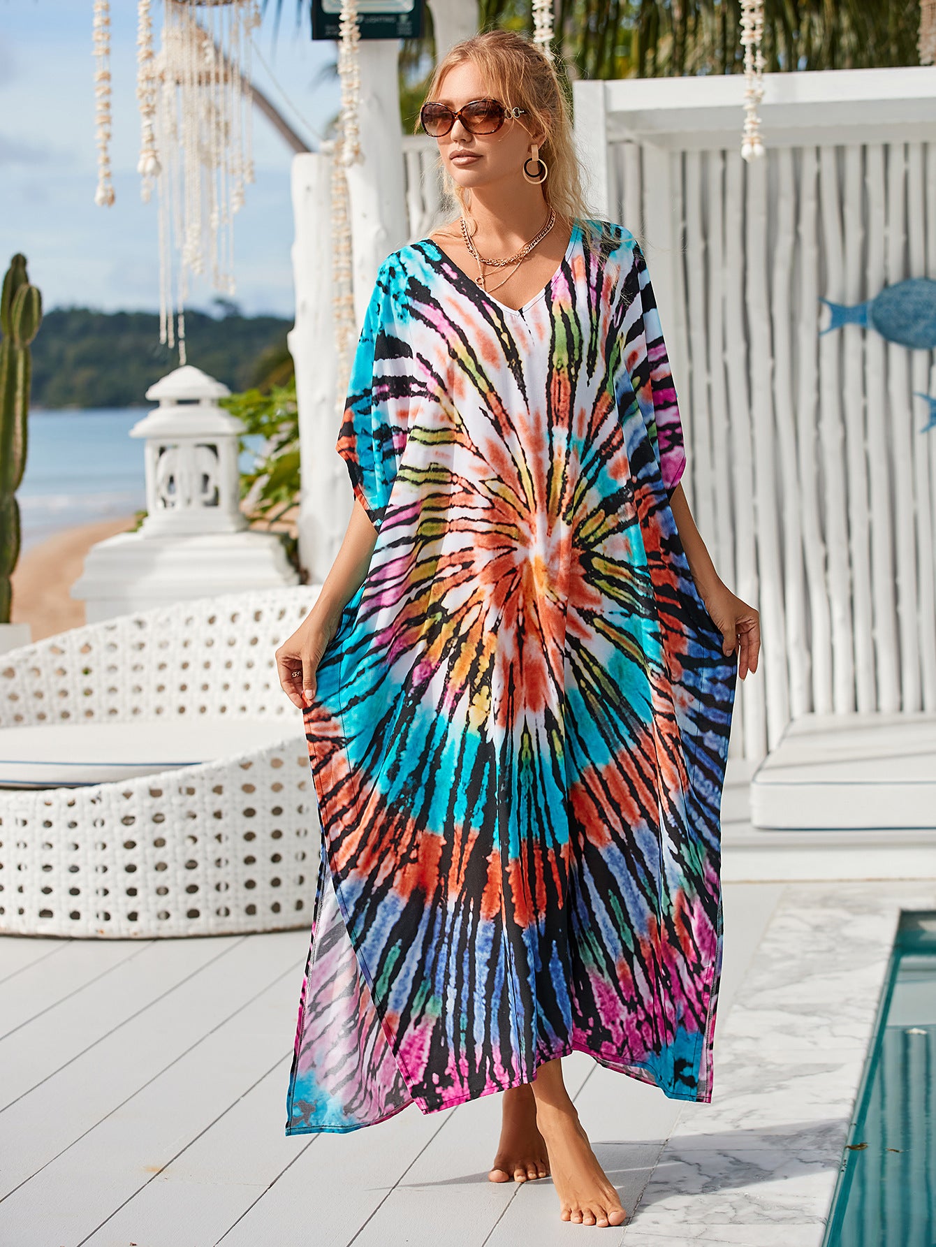 Printed Casual Dress Coverup