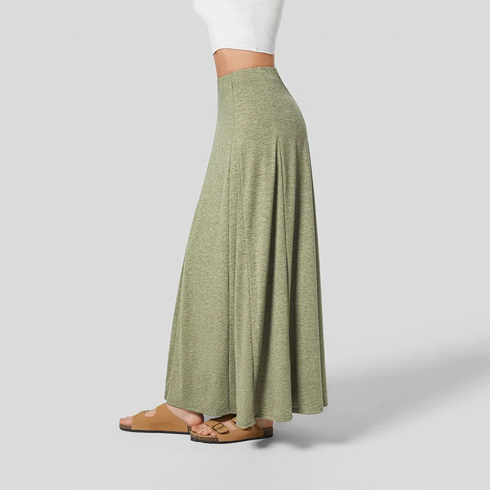 Green Jersey Maxi Skirt