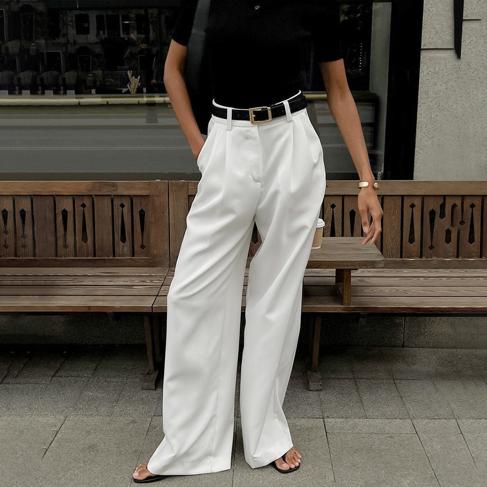 Pure White Wide Trousers
