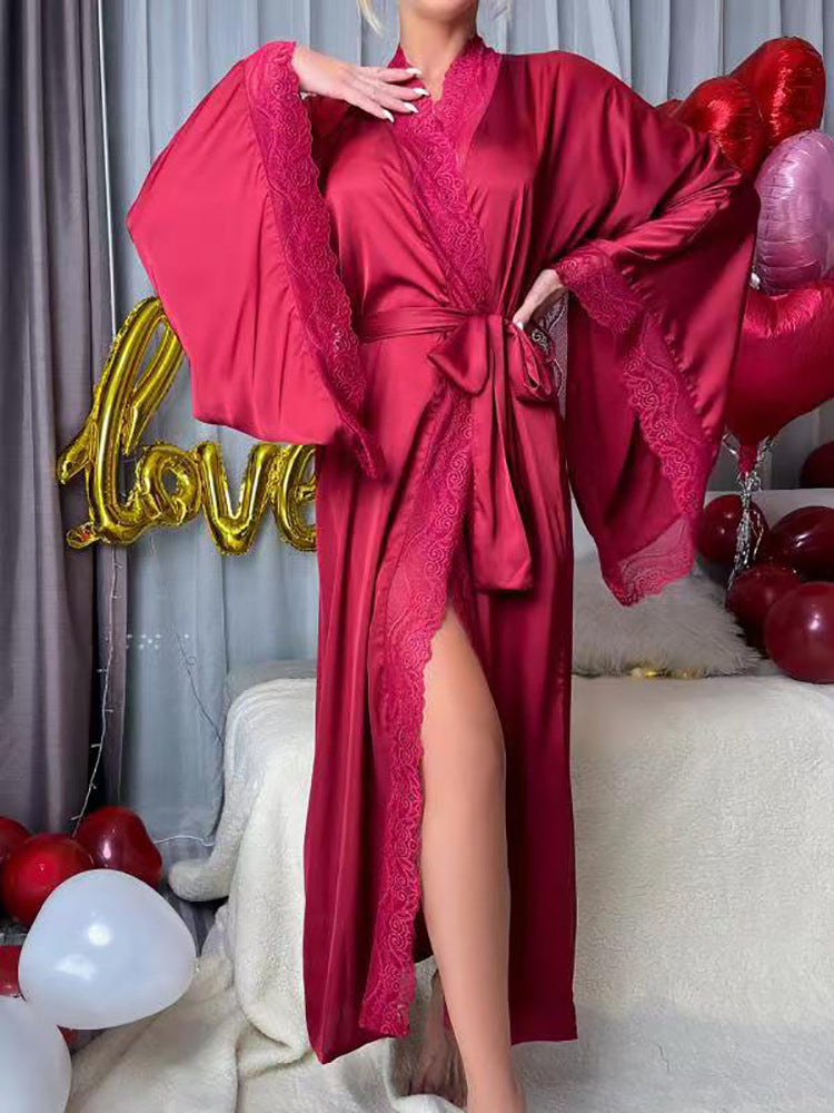Satin Lace Romantic Luxury Robe