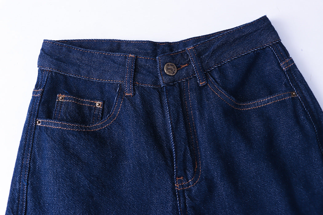 Midline Straight Wide Leg Jeans