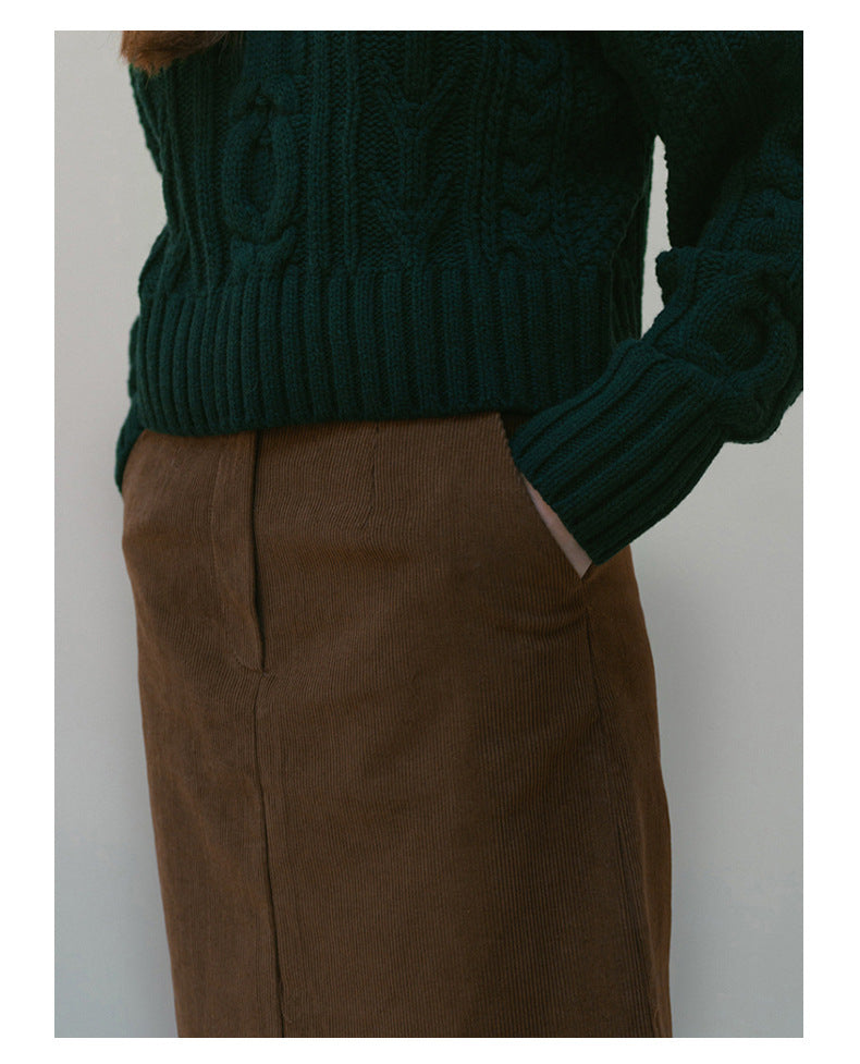 Midi Corduroy Skirt