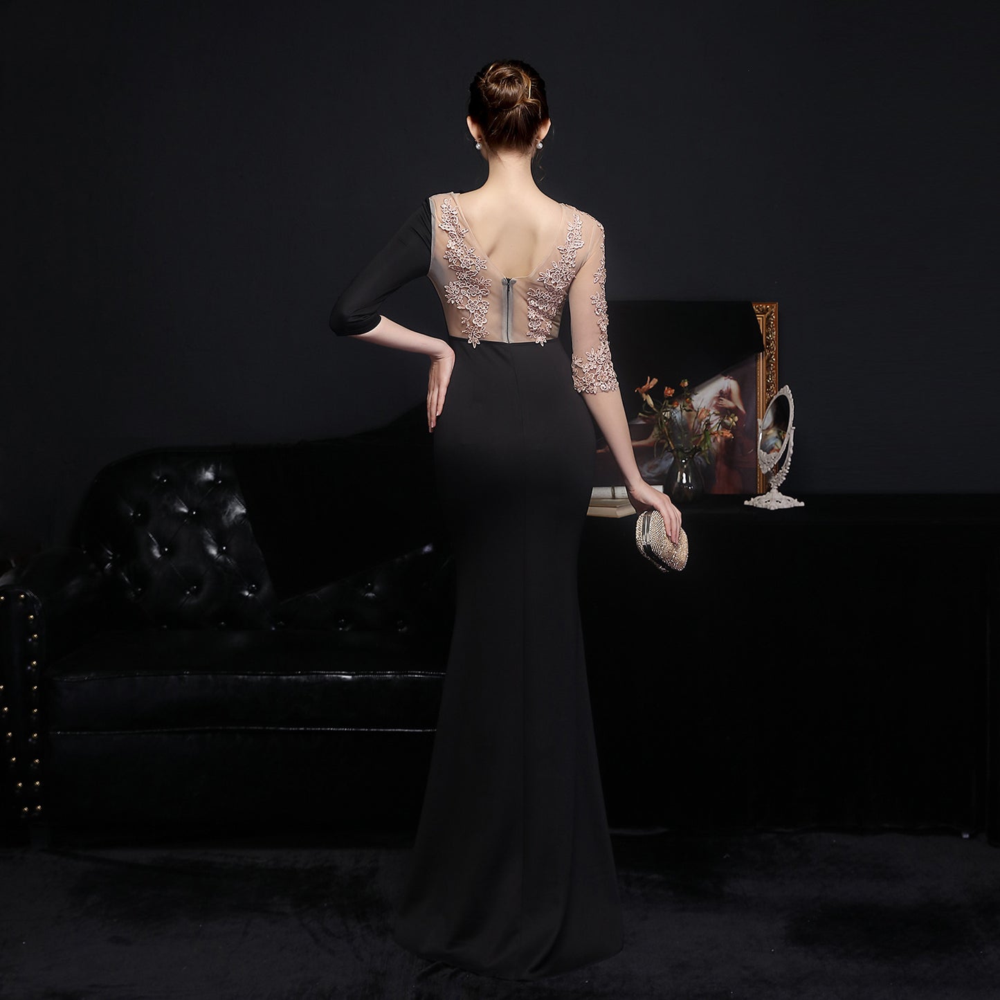 Diamond Fishtail Evening Dress