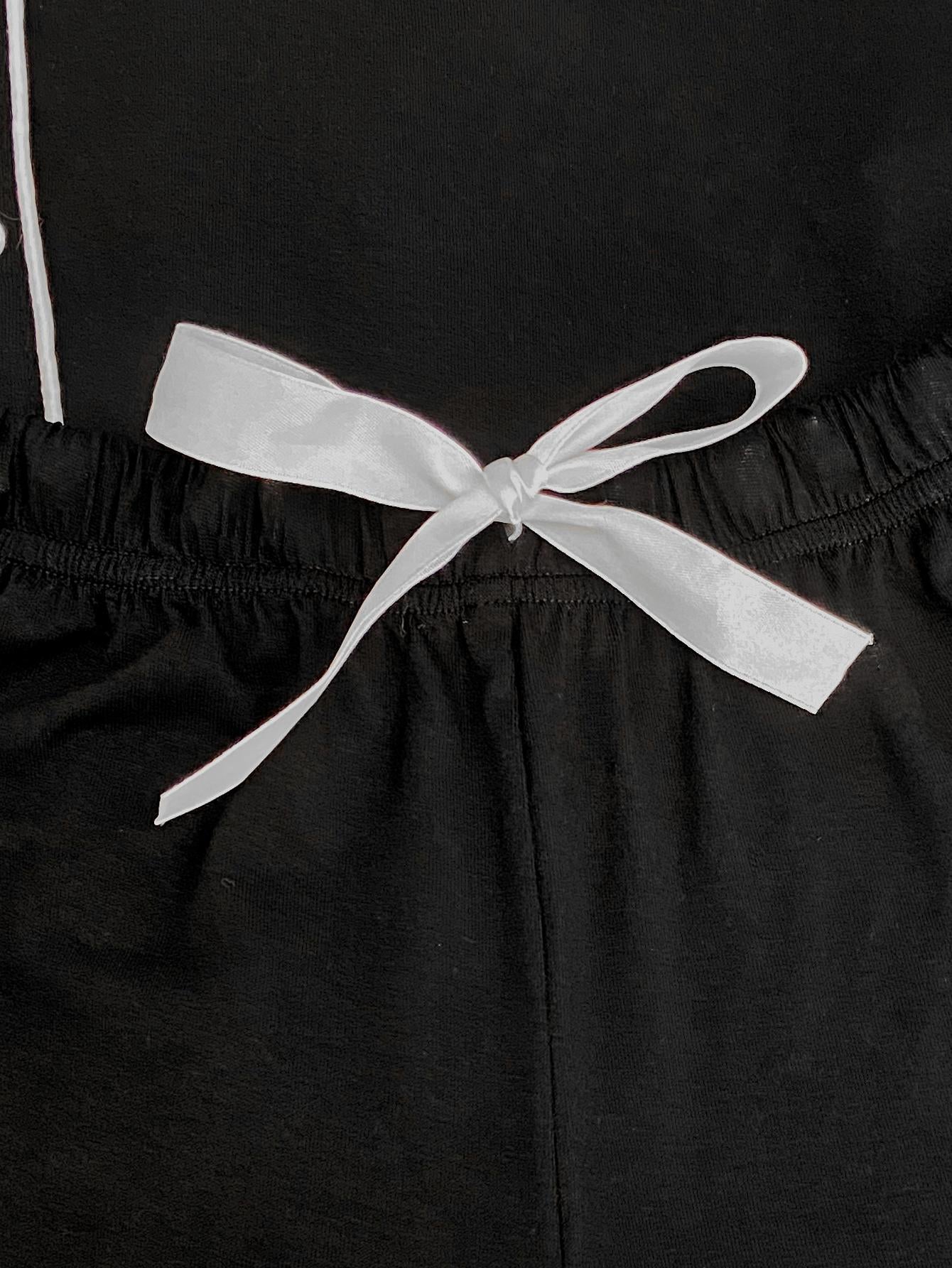 Black Sweetheart Pajama Set