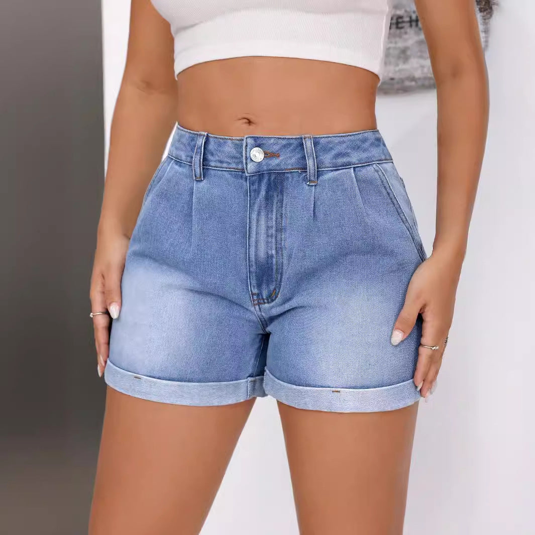 Rach Curling Denim Shorts