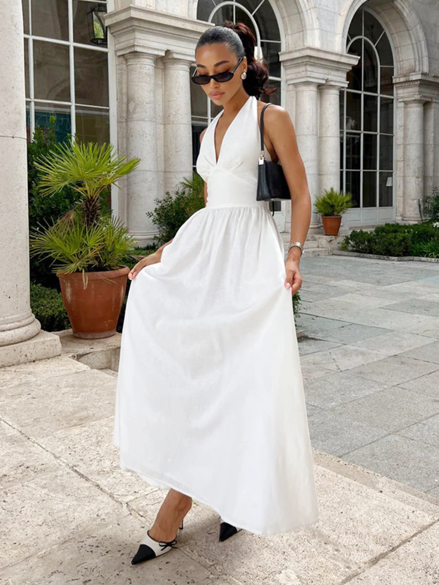 Cotton Halter Maxi Dress