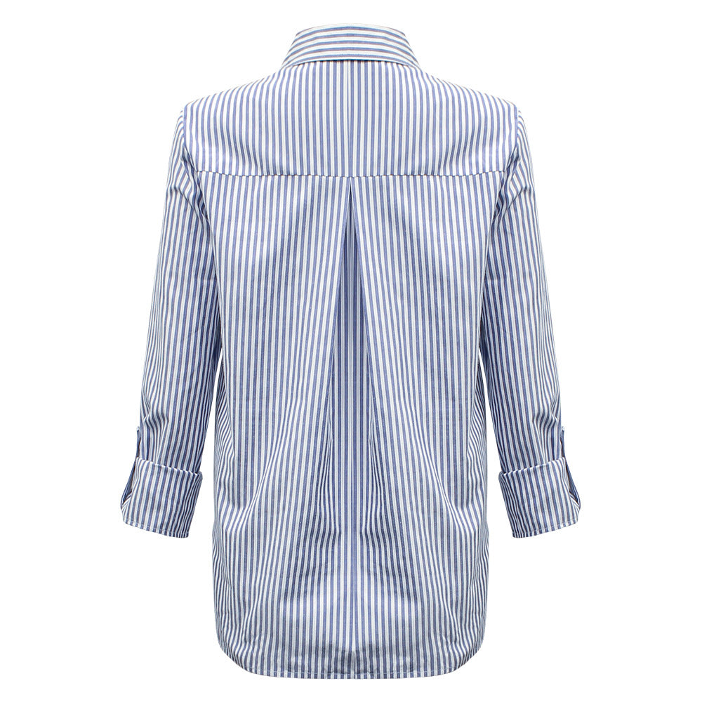 Blue Striped Button Down Shirt
